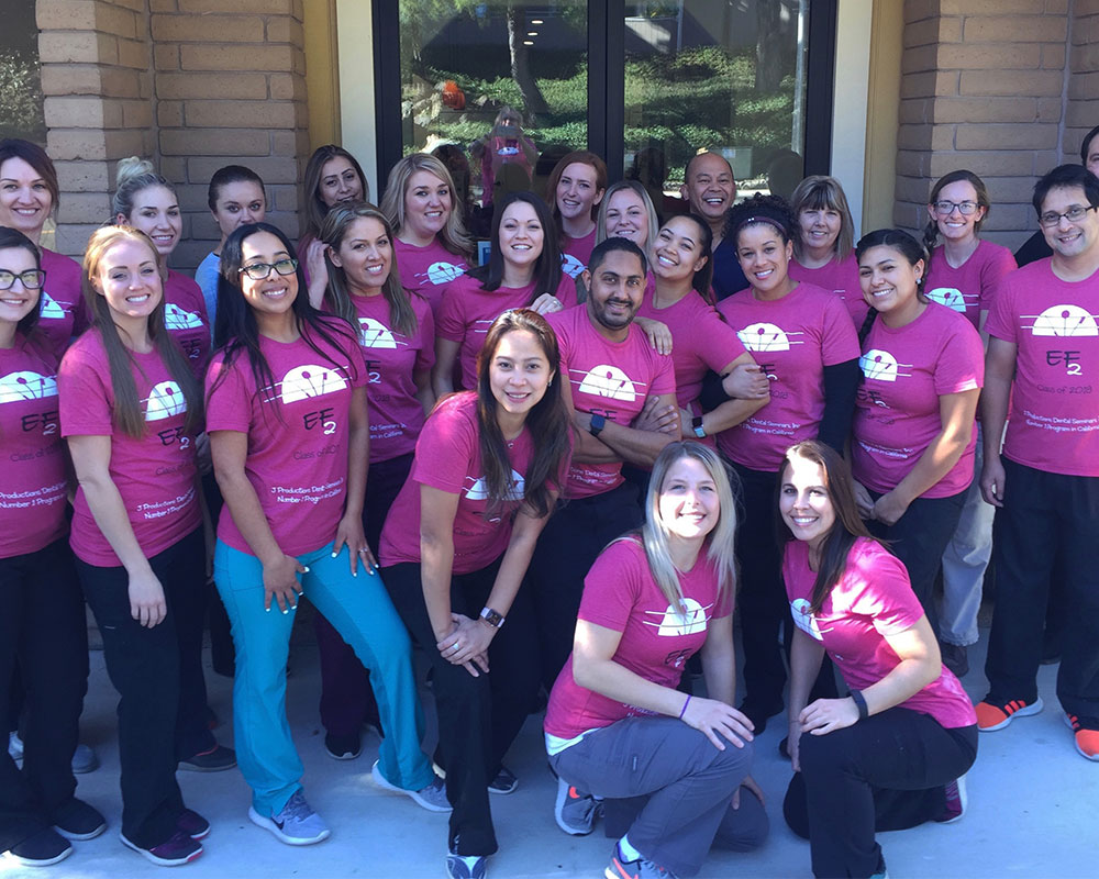 Dental Seminar Group in Pink Shirts